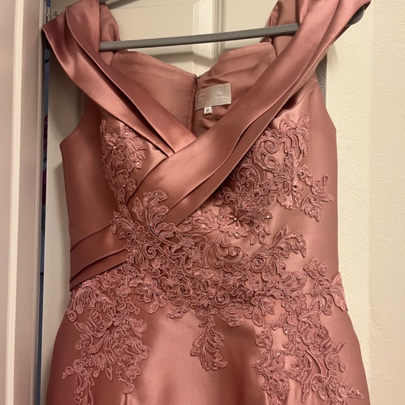 Gia Franco 12005 off the shoulder Mother of the Bride Dress - Picture 7 of 9